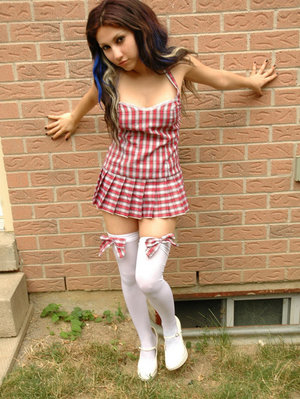 18 year old girl loses her virginity wearing knee socks in the bathroom